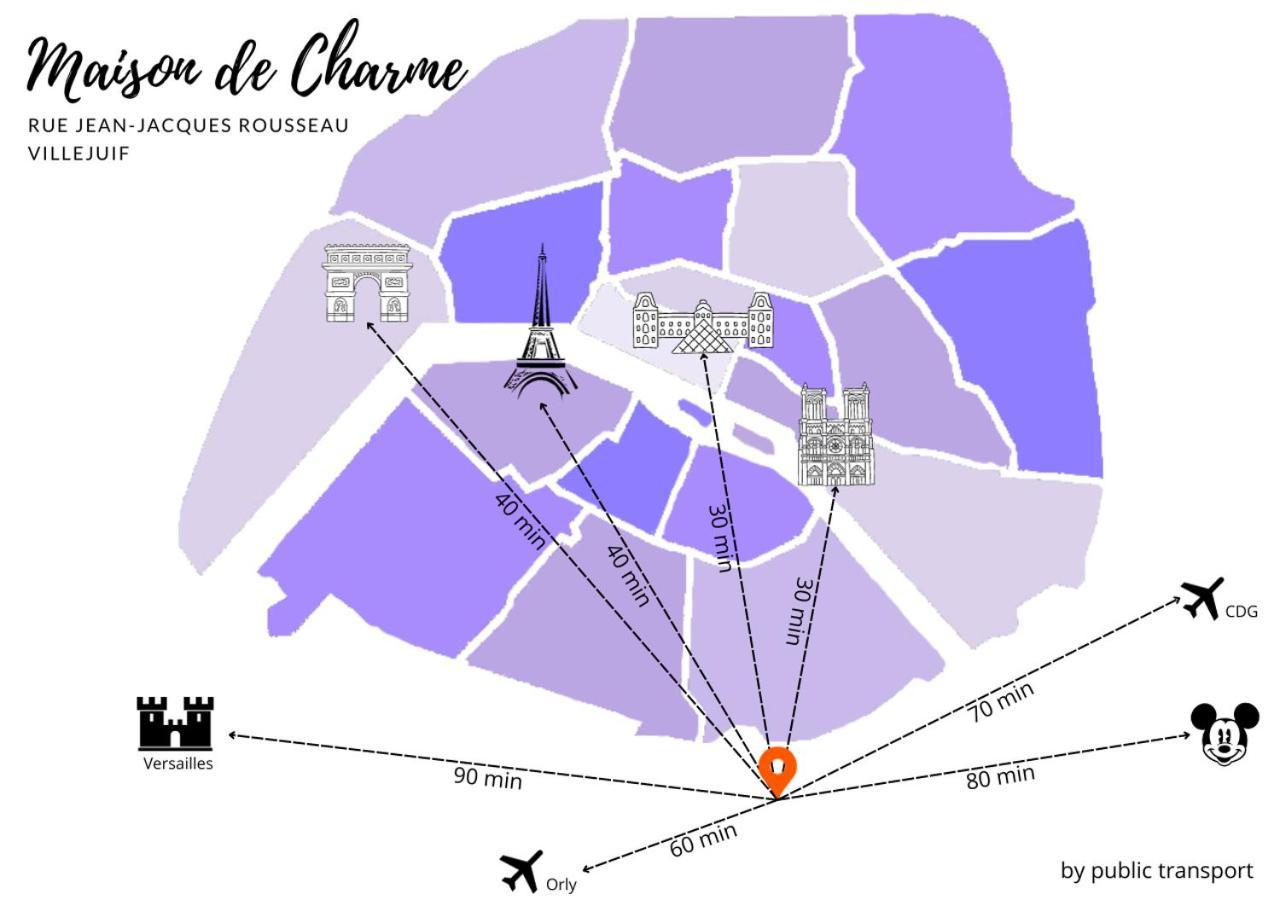 Maison De Charme - Parking Gratuit Pres De Paris & Metro Villejuif Kültér fotó